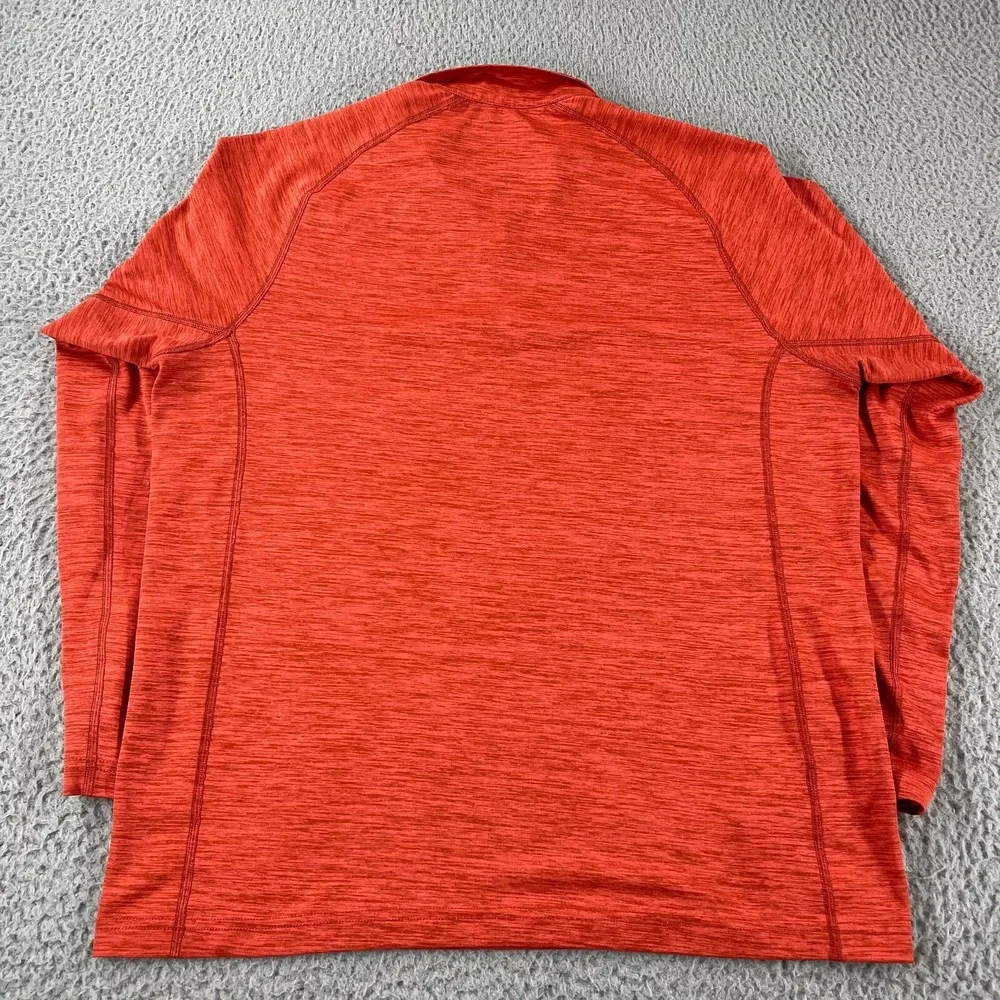 Eddie Bauer‎ Men's 1/4 Zip Pullover Sweatshirt Polyester Orange Medium FreeDry